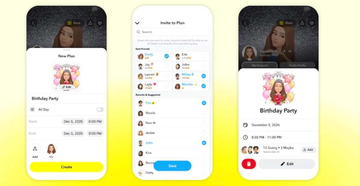 Snapchat упрощает планирование мероприятий и встреч